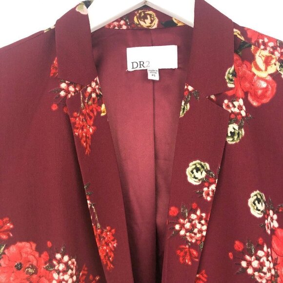 DR2 Floral Lightweight Open Front Blazer Size Petite Small - Picture 7 of 16
